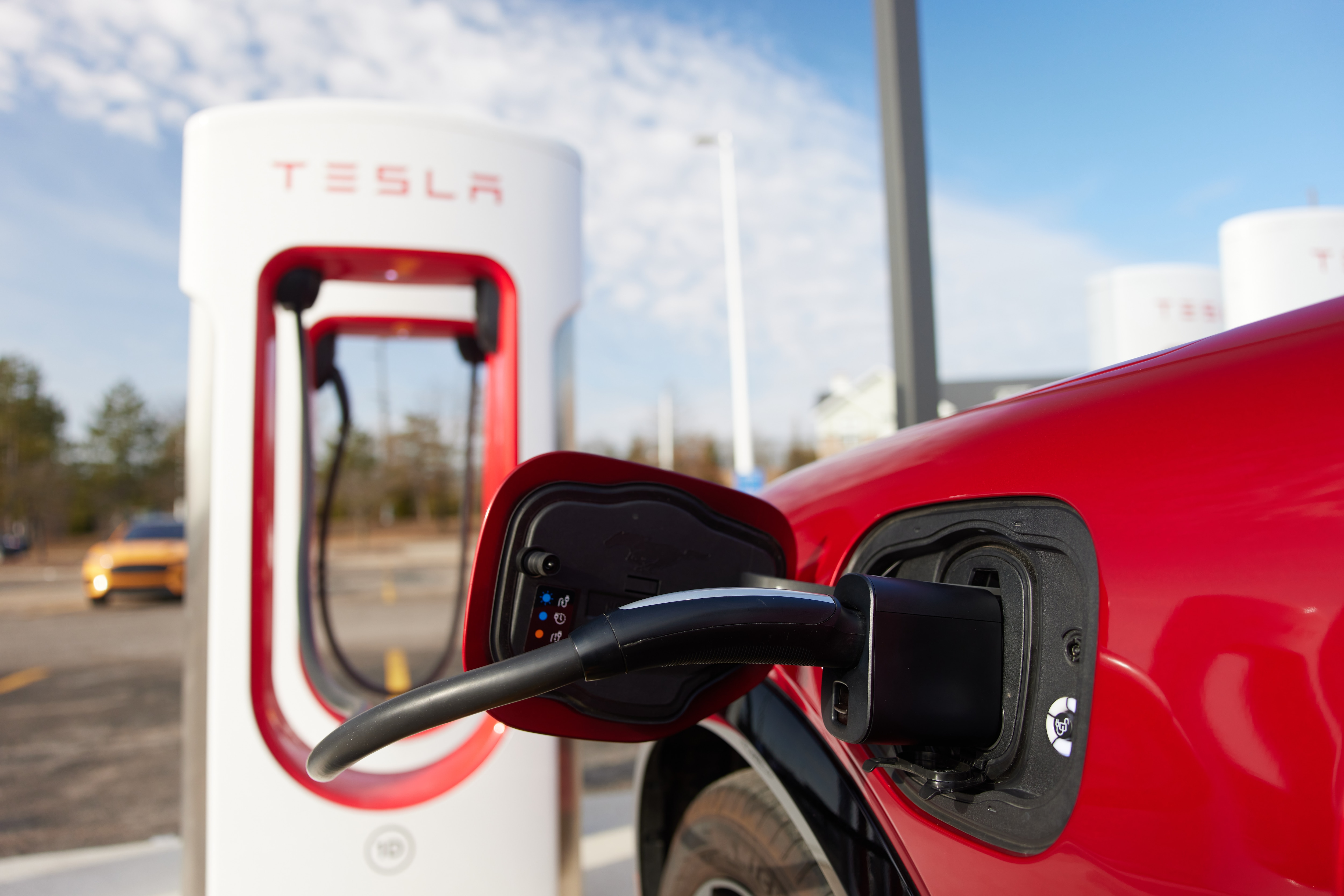 F-150 Lightning and Mustang Mach-E retail customers are the first of any non-Tesla automaker to gain access to Tesla Superchargers across the U.S. and Canada. 